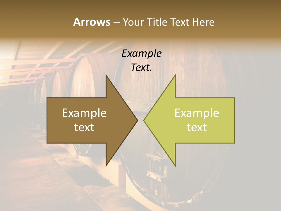 Large Barrels At A Winery In South Australia PowerPoint Template