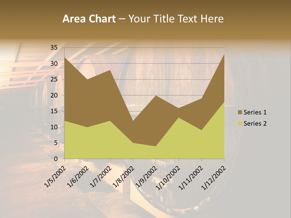 Large Barrels At A Winery In South Australia PowerPoint Template