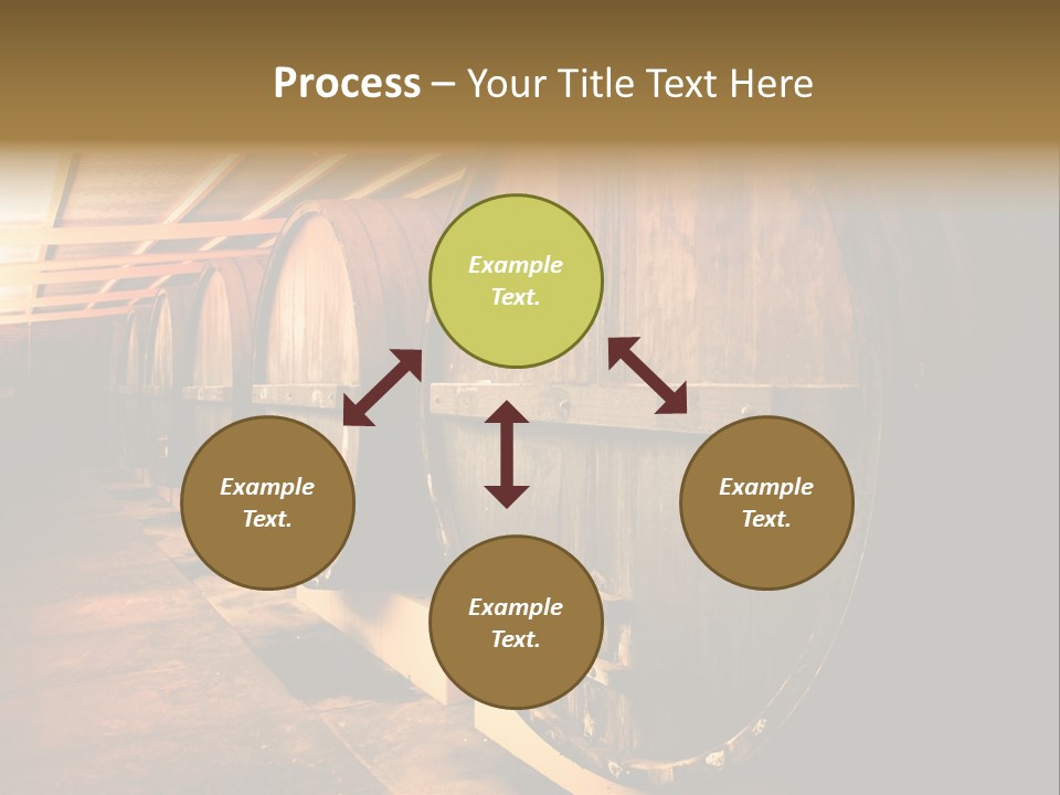Large Barrels At A Winery In South Australia PowerPoint Template
