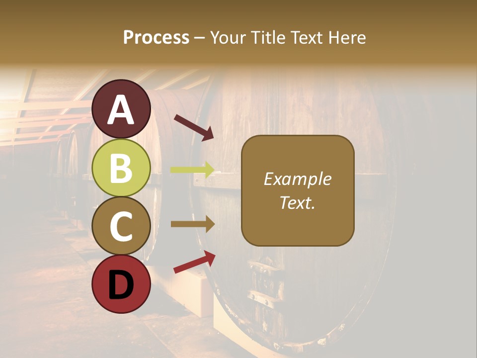Large Barrels At A Winery In South Australia PowerPoint Template