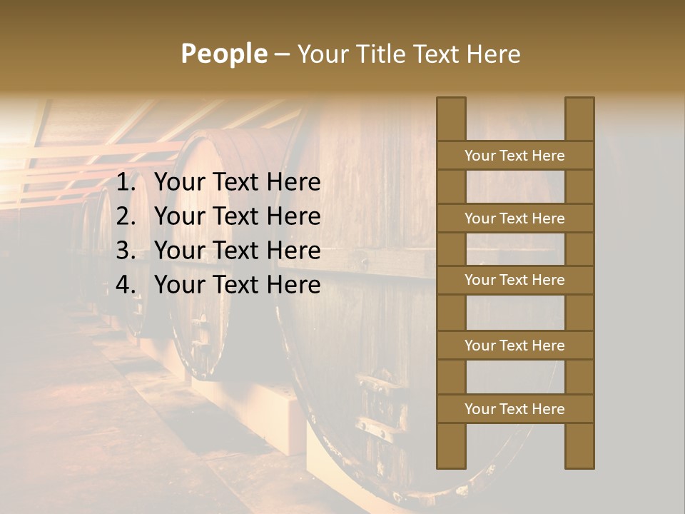 Large Barrels At A Winery In South Australia PowerPoint Template
