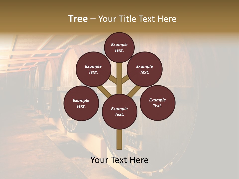 Large Barrels At A Winery In South Australia PowerPoint Template