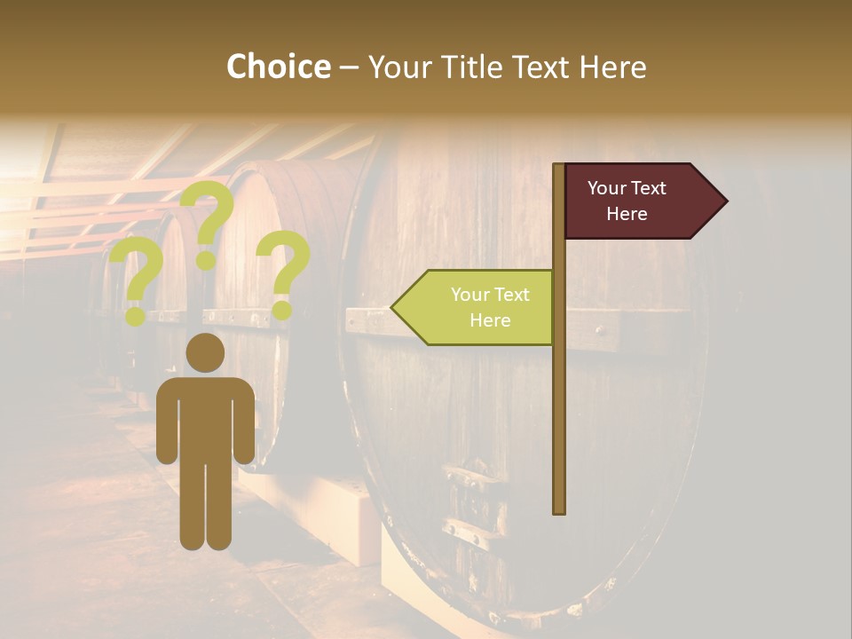 Large Barrels At A Winery In South Australia PowerPoint Template