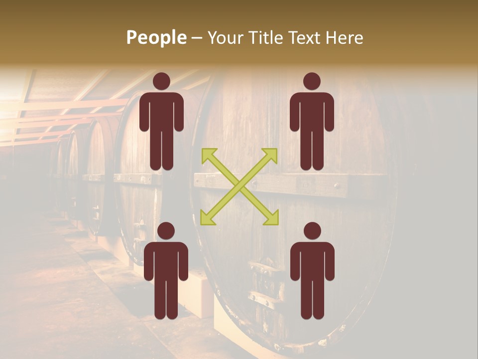 Large Barrels At A Winery In South Australia PowerPoint Template