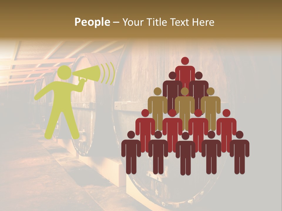 Large Barrels At A Winery In South Australia PowerPoint Template