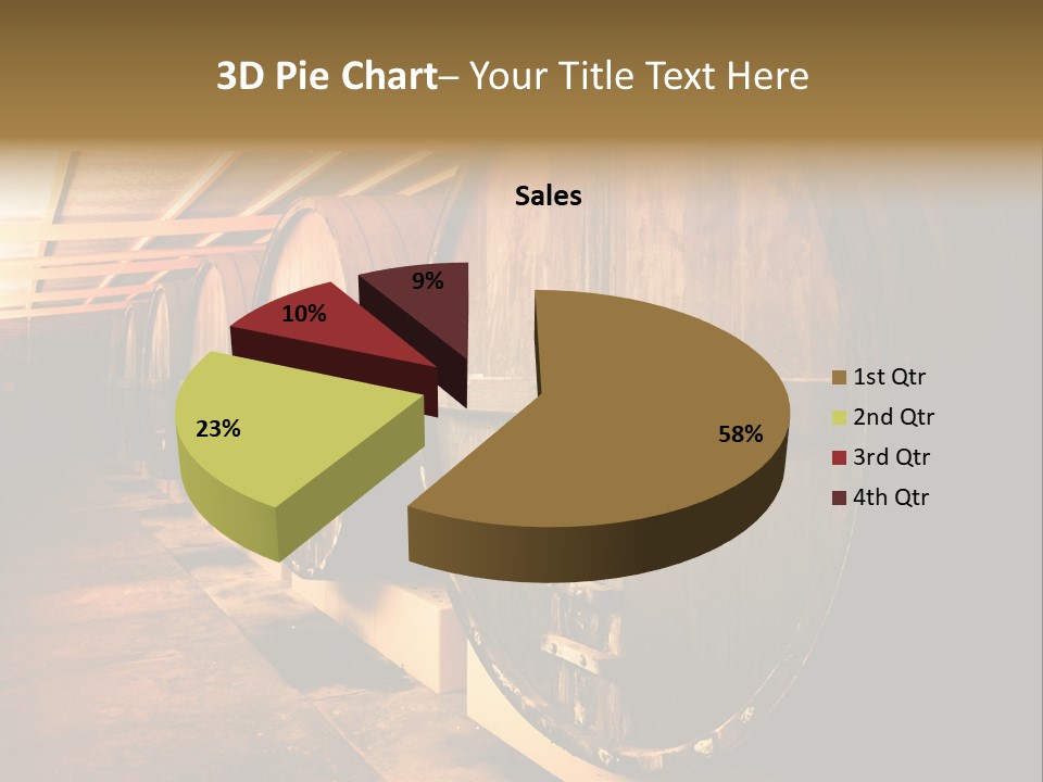 Large Barrels At A Winery In South Australia PowerPoint Template