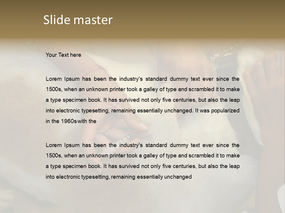 Dog Getting His Immunization Shot PowerPoint Template