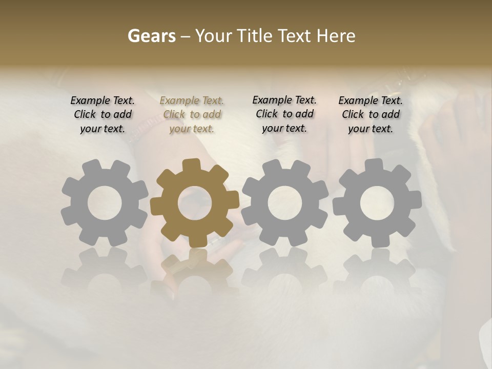 Dog Getting His Immunization Shot PowerPoint Template