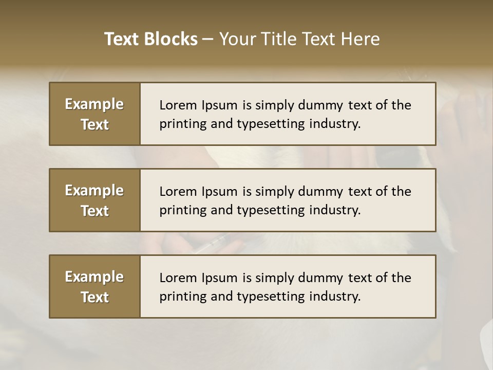 Dog Getting His Immunization Shot PowerPoint Template