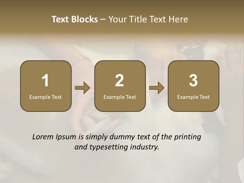 Dog Getting His Immunization Shot PowerPoint Template