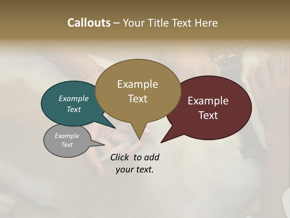 Dog Getting His Immunization Shot PowerPoint Template