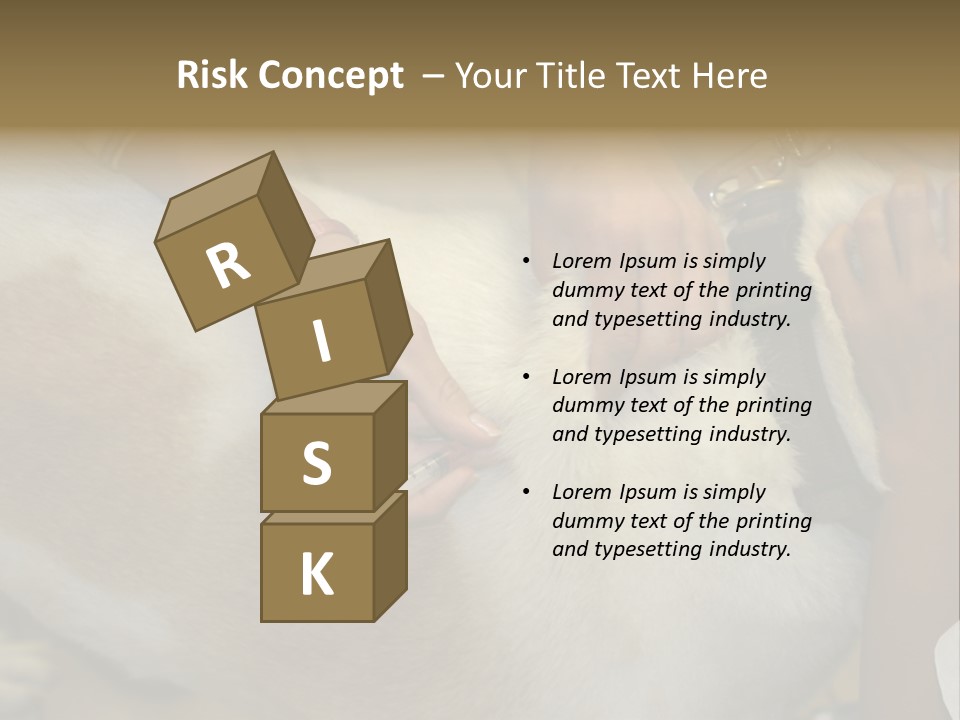 Dog Getting His Immunization Shot PowerPoint Template