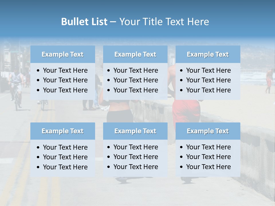 Couple Running Along The Beach PowerPoint Template