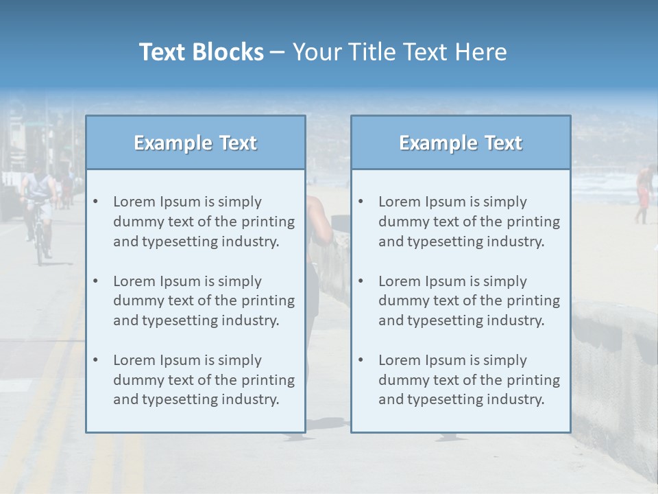 Couple Running Along The Beach PowerPoint Template