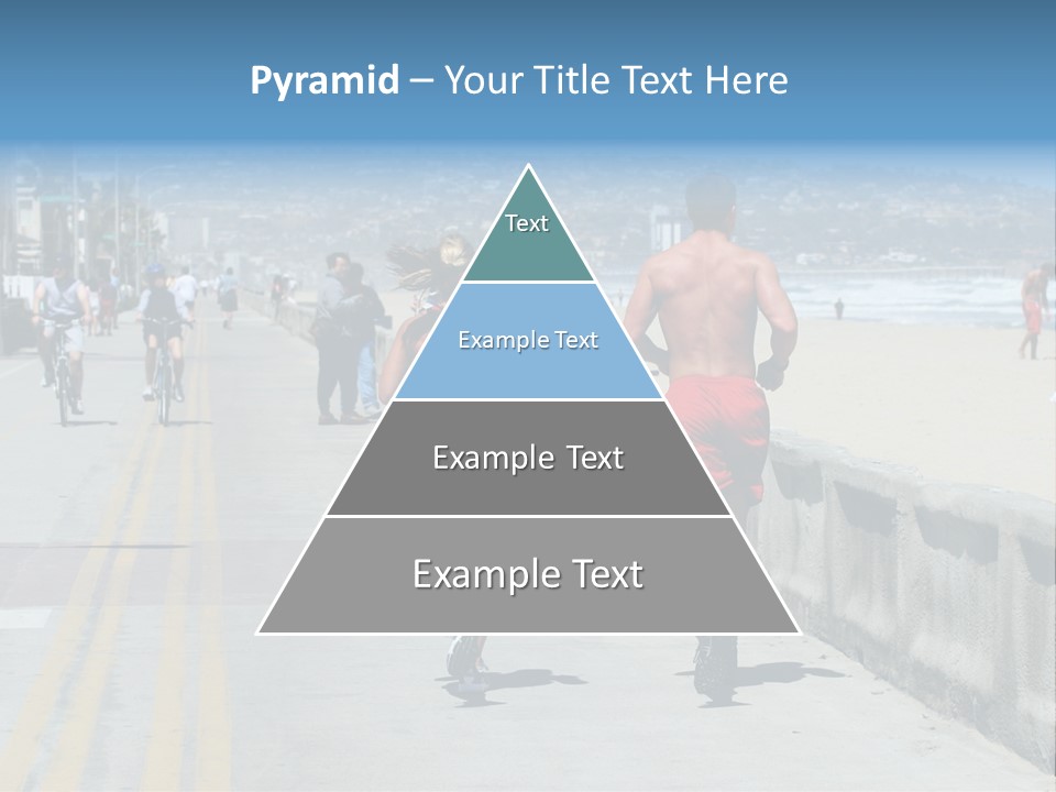 Couple Running Along The Beach PowerPoint Template