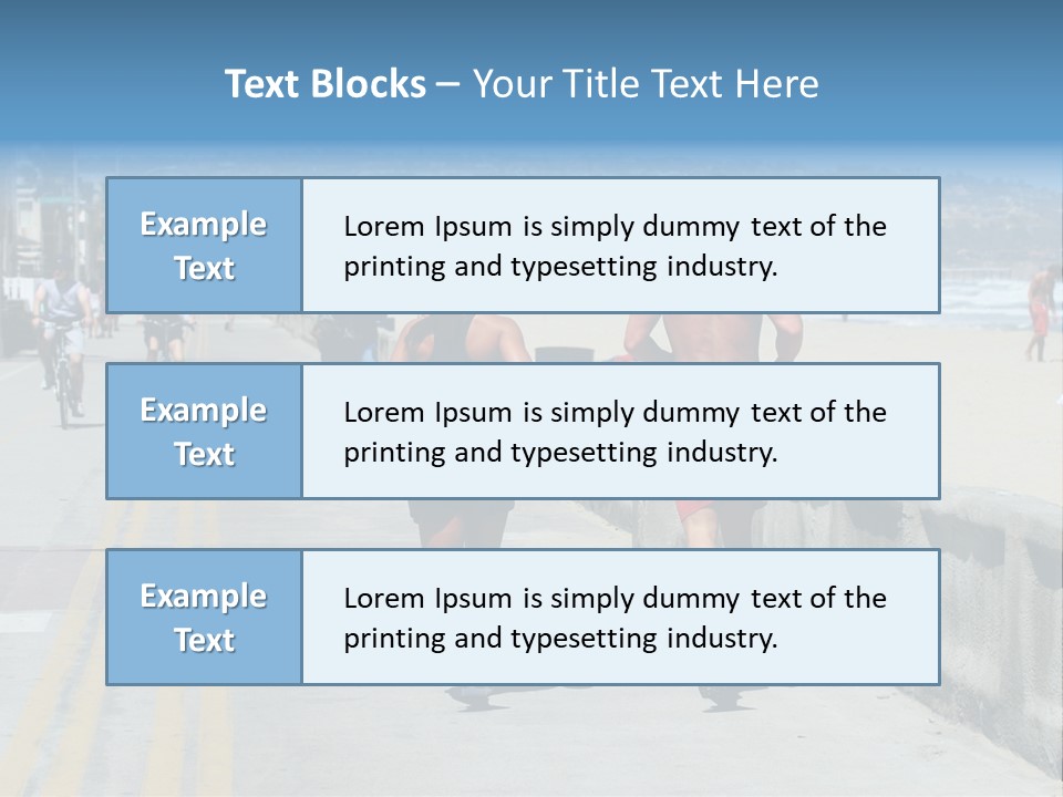 Couple Running Along The Beach PowerPoint Template