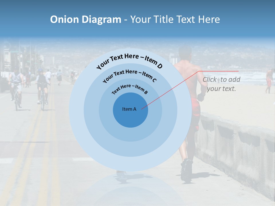 Couple Running Along The Beach PowerPoint Template