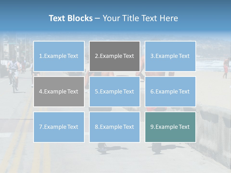 Couple Running Along The Beach PowerPoint Template