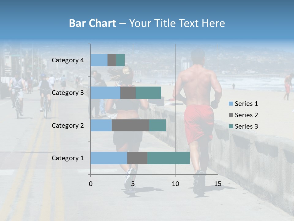 Couple Running Along The Beach PowerPoint Template