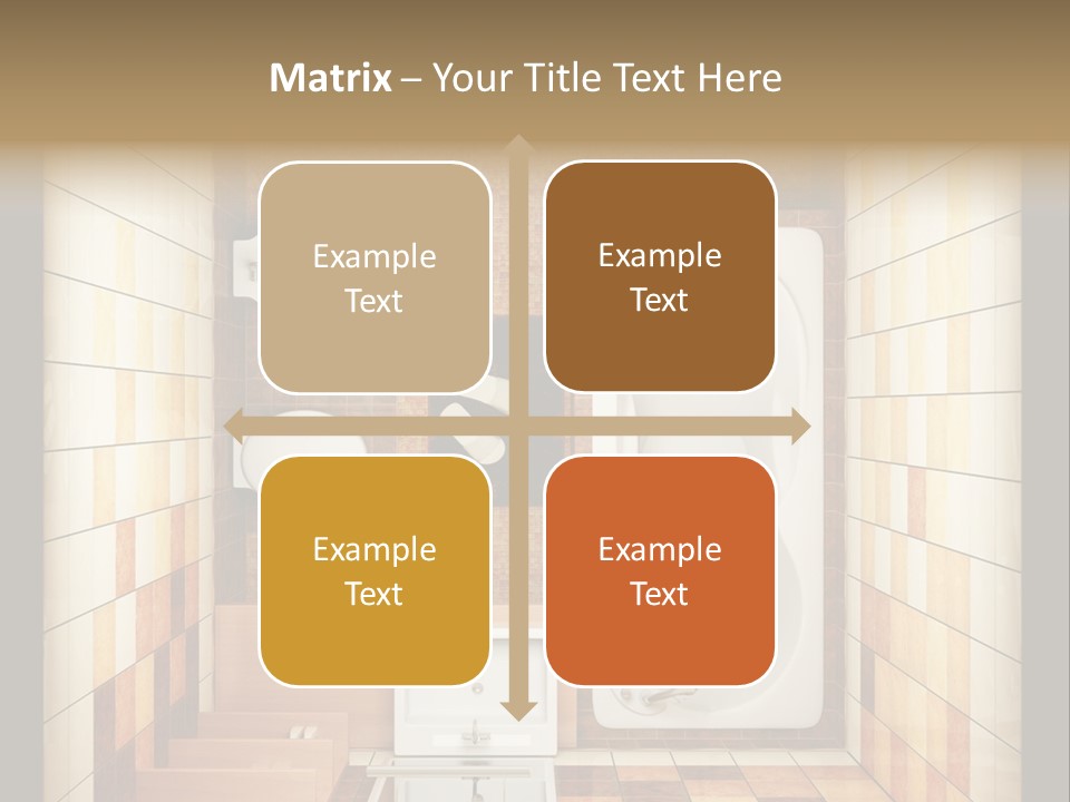 3D Rendering Of The Modern Bathroom From Top View PowerPoint Template