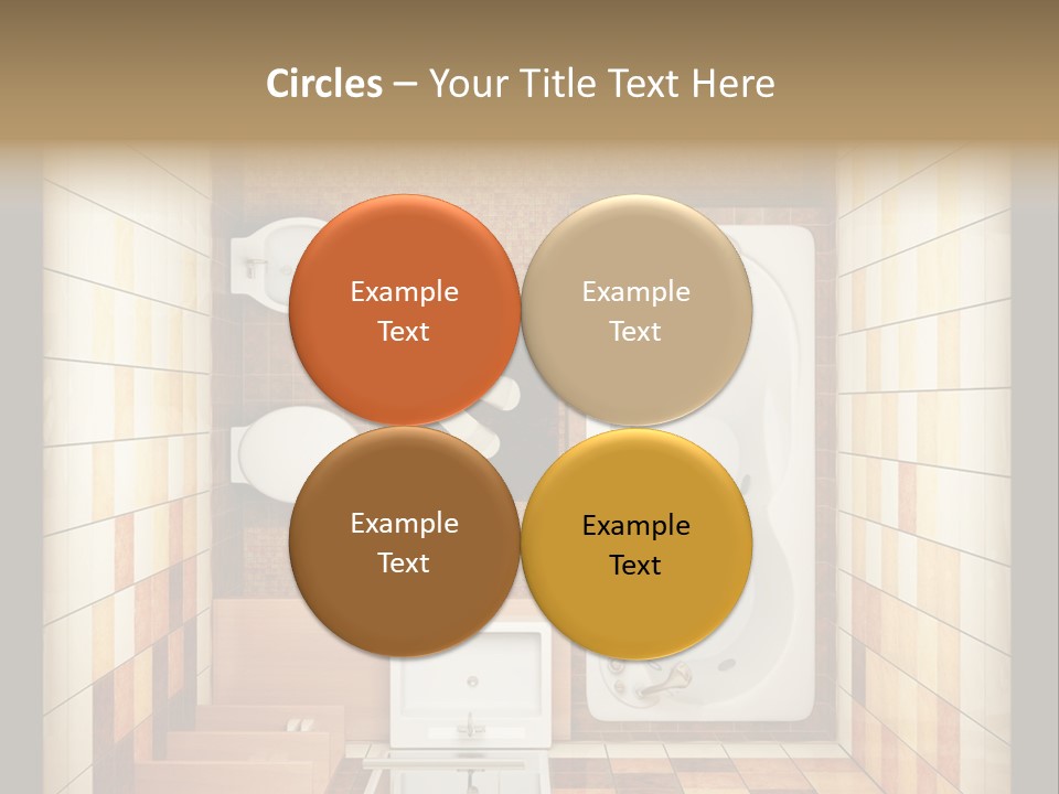 3D Rendering Of The Modern Bathroom From Top View PowerPoint Template