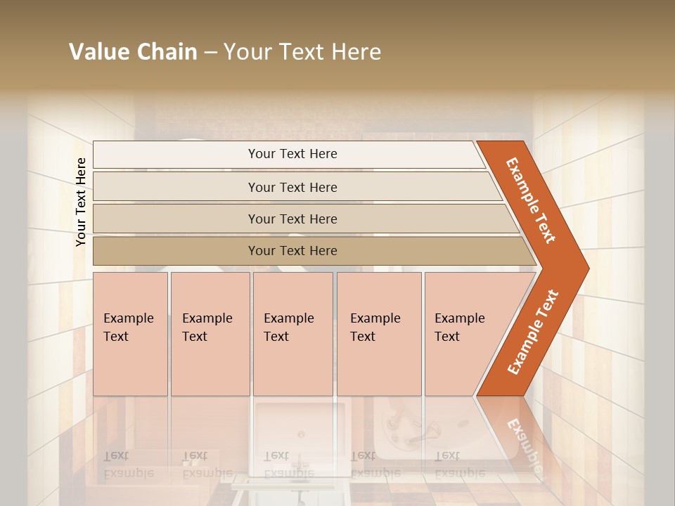 3D Rendering Of The Modern Bathroom From Top View PowerPoint Template