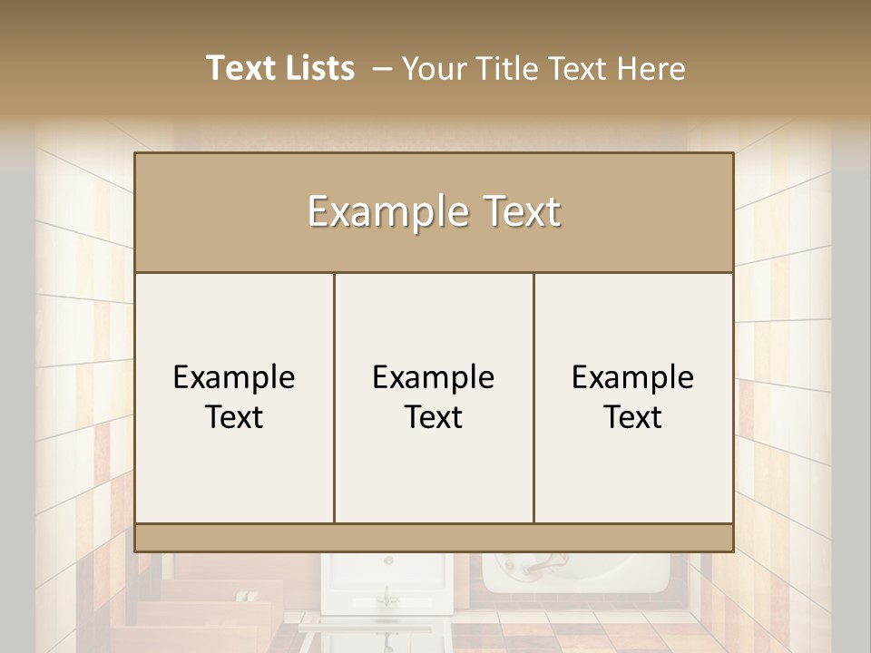 3D Rendering Of The Modern Bathroom From Top View PowerPoint Template
