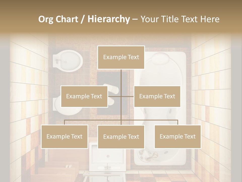 3D Rendering Of The Modern Bathroom From Top View PowerPoint Template