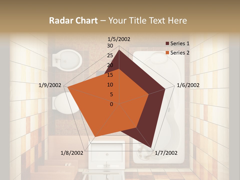 3D Rendering Of The Modern Bathroom From Top View PowerPoint Template