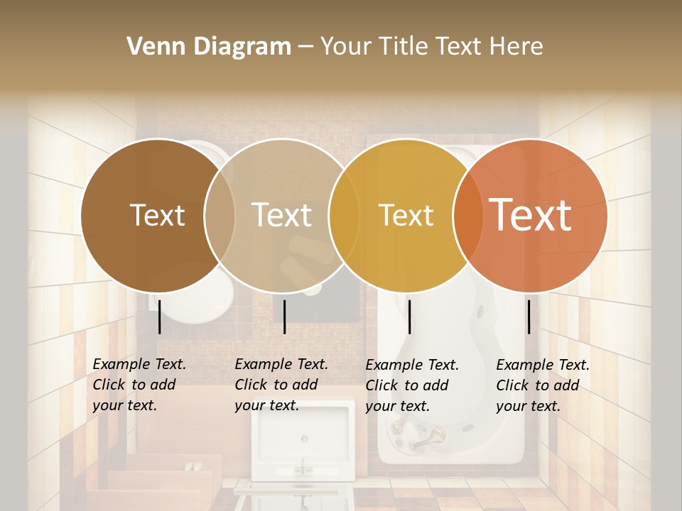 3D Rendering Of The Modern Bathroom From Top View PowerPoint Template