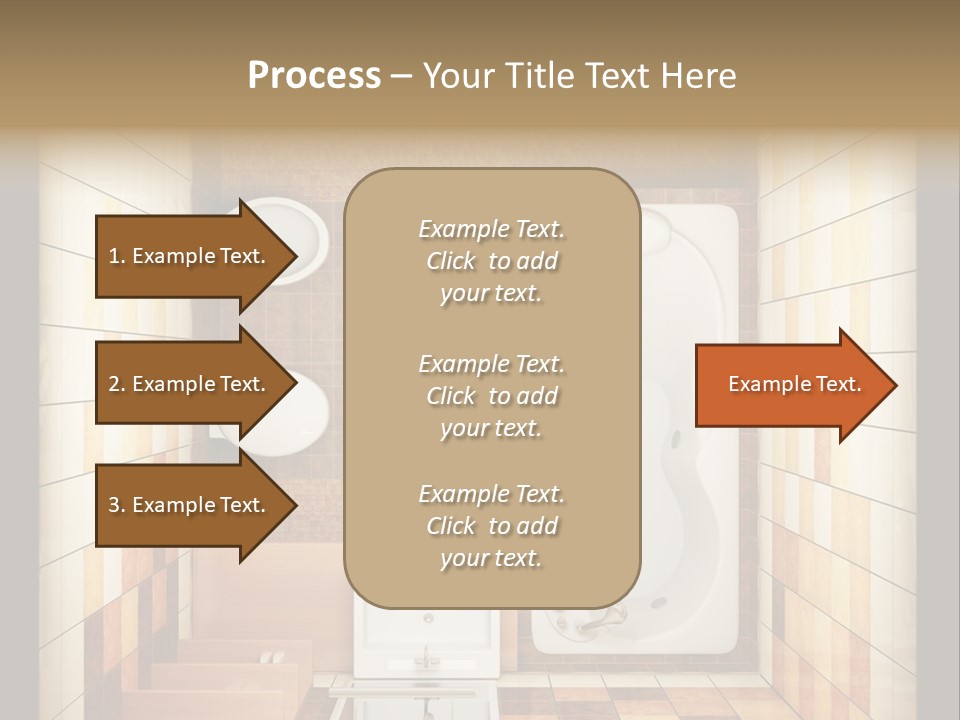3D Rendering Of The Modern Bathroom From Top View PowerPoint Template