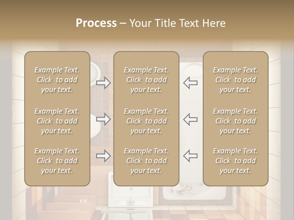 3D Rendering Of The Modern Bathroom From Top View PowerPoint Template