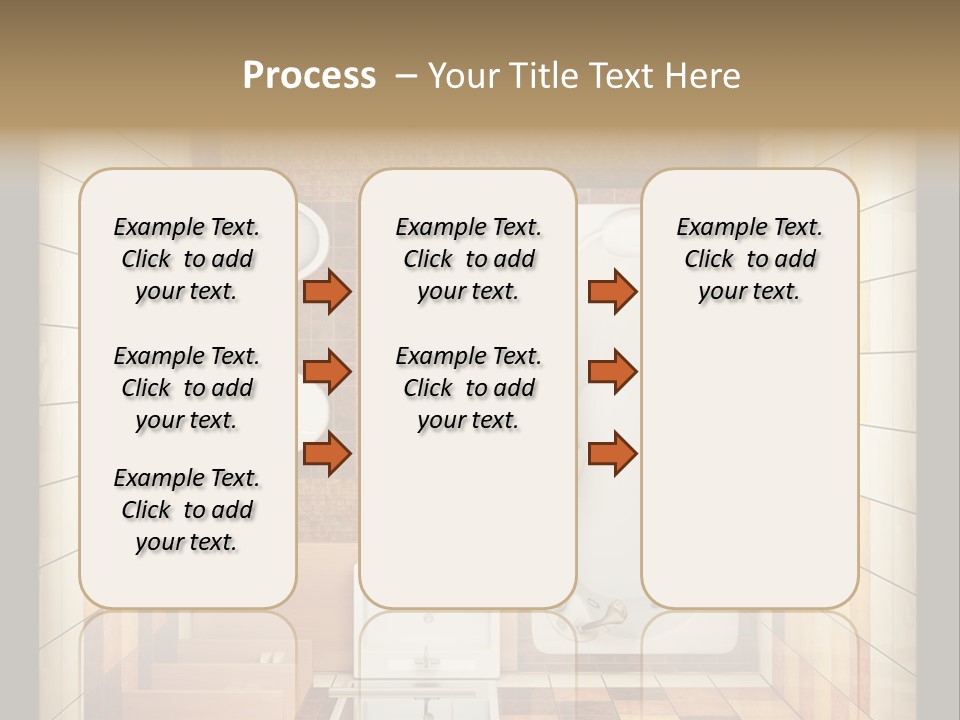 3D Rendering Of The Modern Bathroom From Top View PowerPoint Template