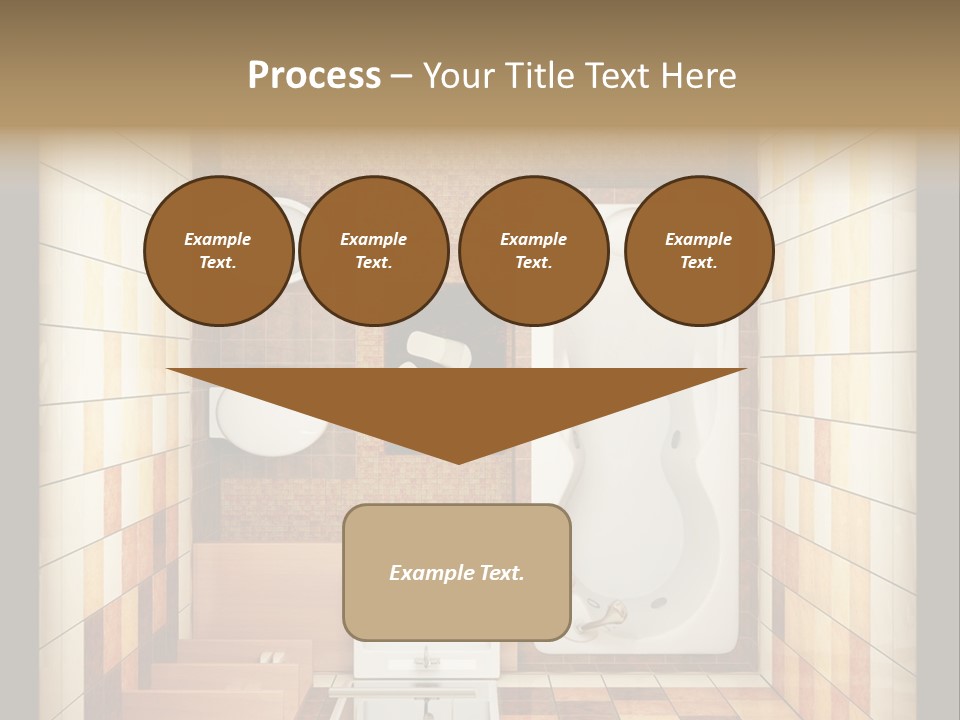 3D Rendering Of The Modern Bathroom From Top View PowerPoint Template