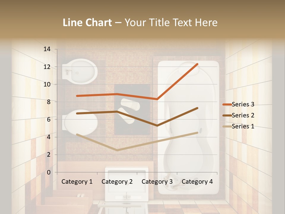 3D Rendering Of The Modern Bathroom From Top View PowerPoint Template