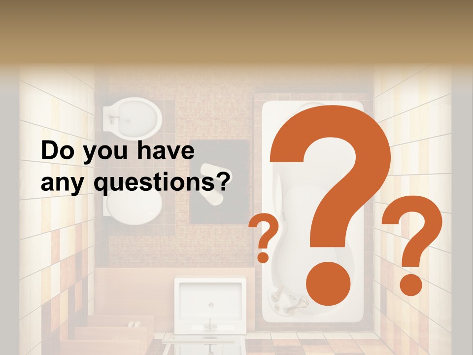 3D Rendering Of The Modern Bathroom From Top View PowerPoint Template