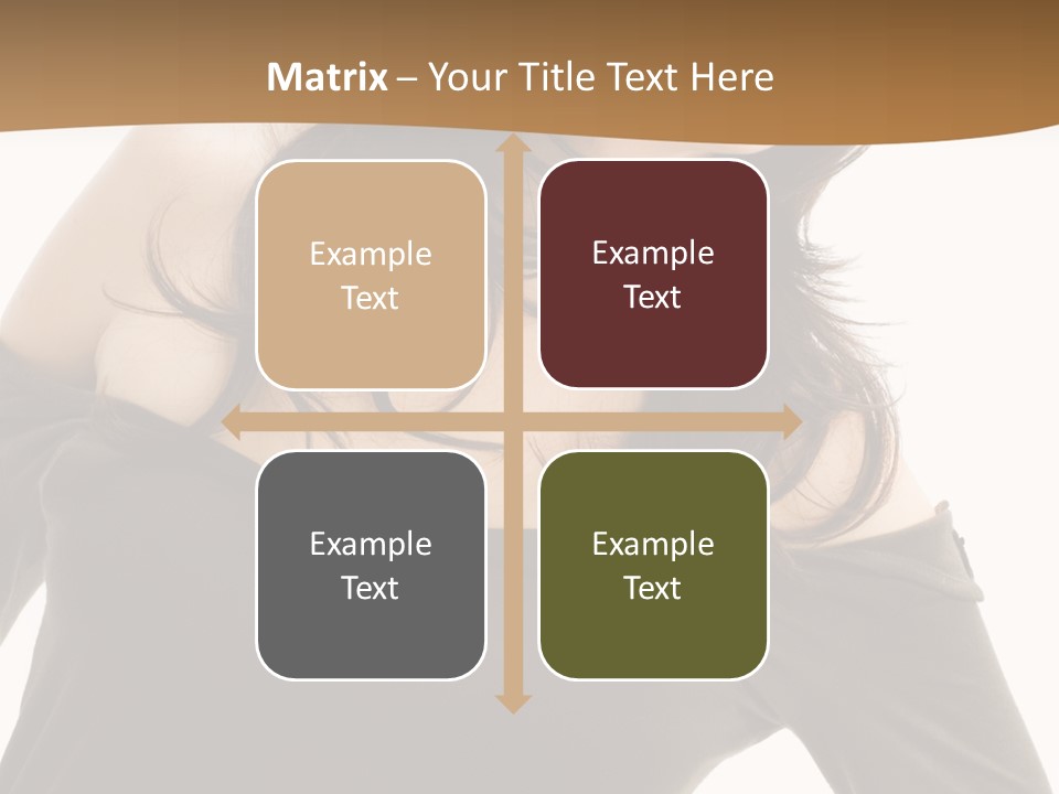 Nice And Attactive Brunette Wearing A Mini And Y Brown Dress PowerPoint Template