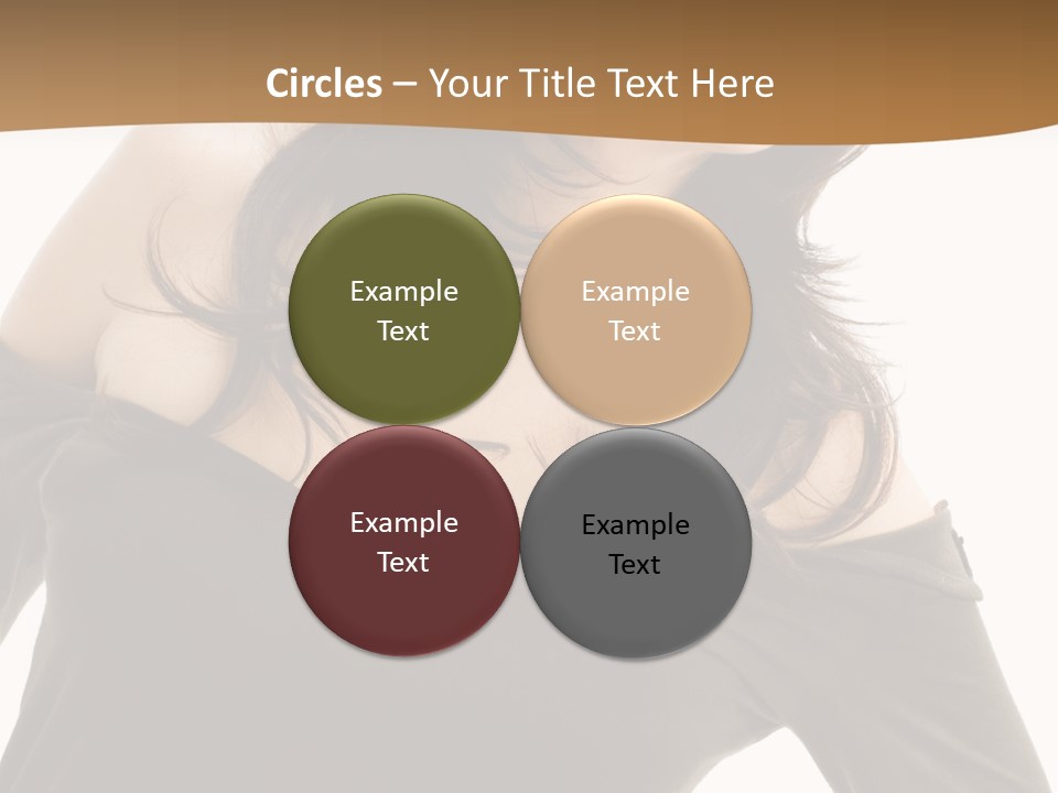 Nice And Attactive Brunette Wearing A Mini And Y Brown Dress PowerPoint Template