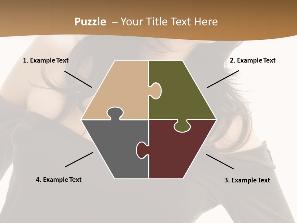 Nice And Attactive Brunette Wearing A Mini And Y Brown Dress PowerPoint Template