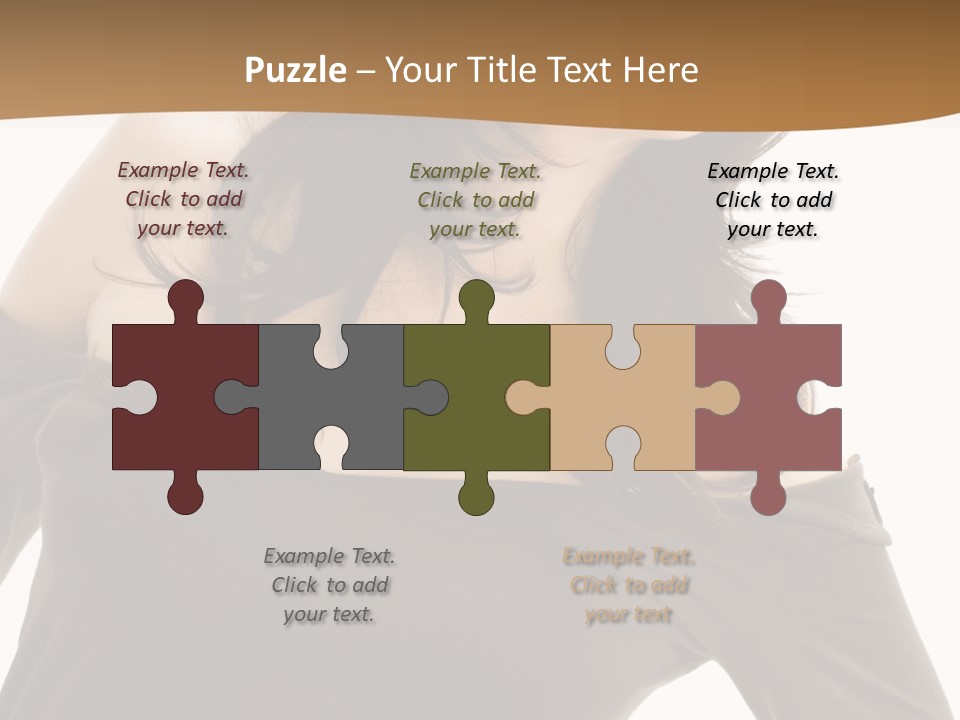 Nice And Attactive Brunette Wearing A Mini And Y Brown Dress PowerPoint Template