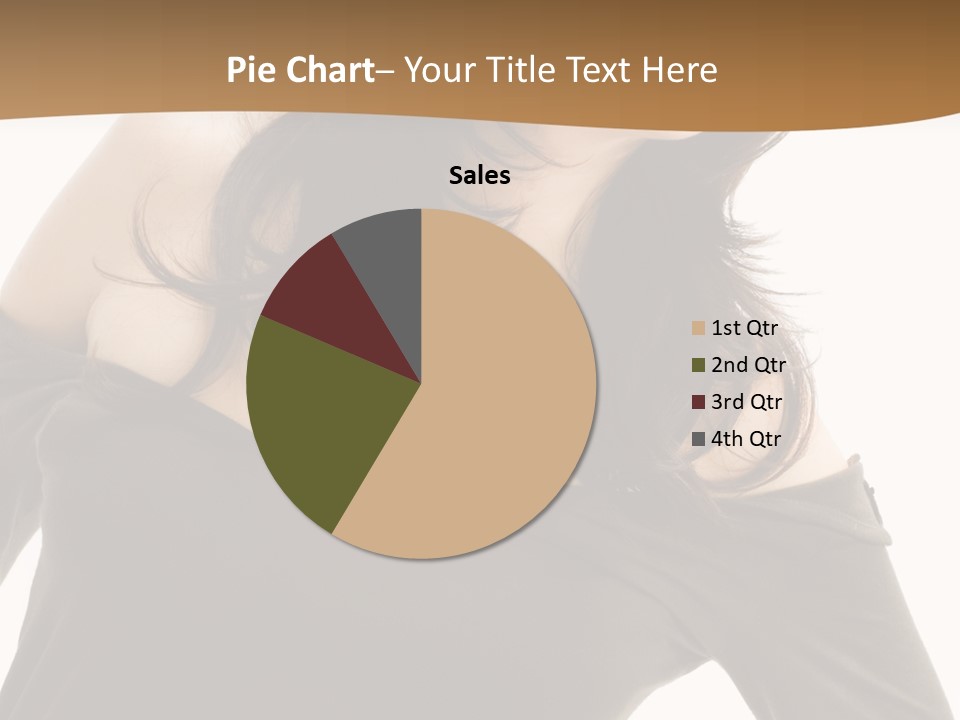 Nice And Attactive Brunette Wearing A Mini And Y Brown Dress PowerPoint Template