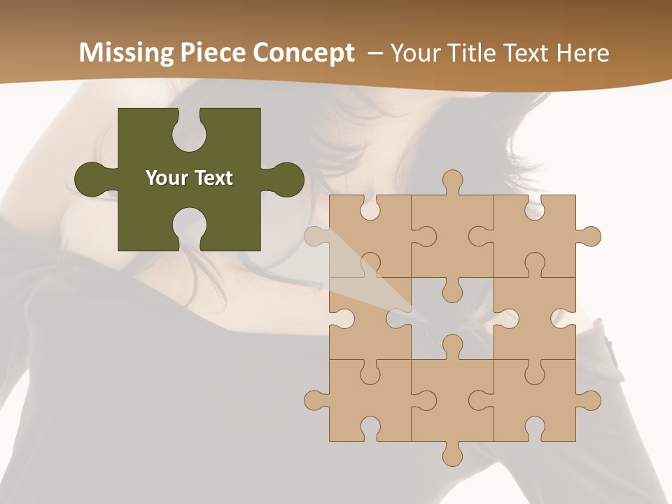 Nice And Attactive Brunette Wearing A Mini And Y Brown Dress PowerPoint Template