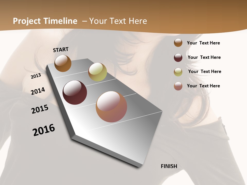 Nice And Attactive Brunette Wearing A Mini And Y Brown Dress PowerPoint Template