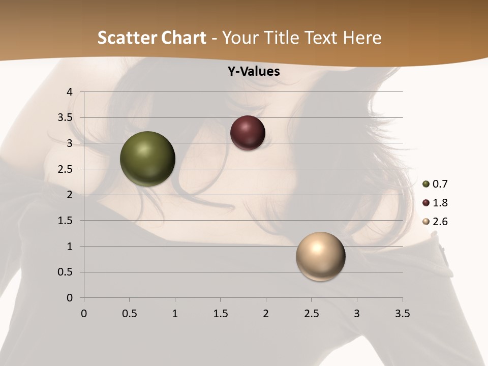 Nice And Attactive Brunette Wearing A Mini And Y Brown Dress PowerPoint Template