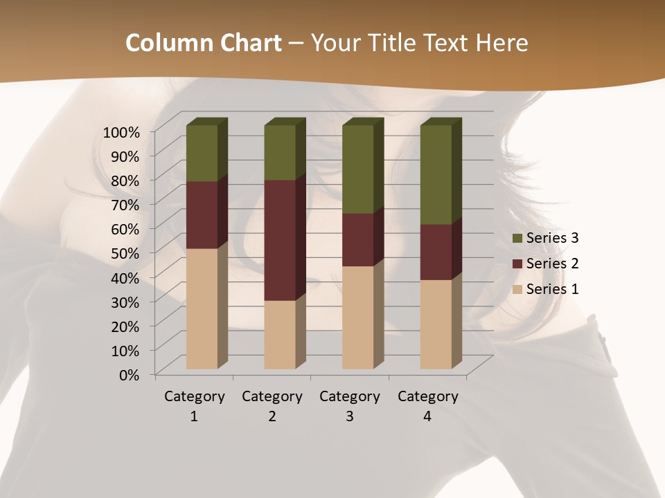 Nice And Attactive Brunette Wearing A Mini And Y Brown Dress PowerPoint Template