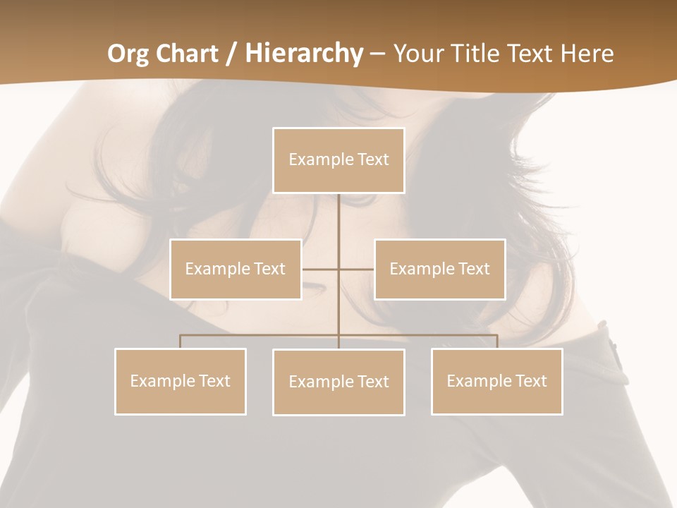 Nice And Attactive Brunette Wearing A Mini And Y Brown Dress PowerPoint Template