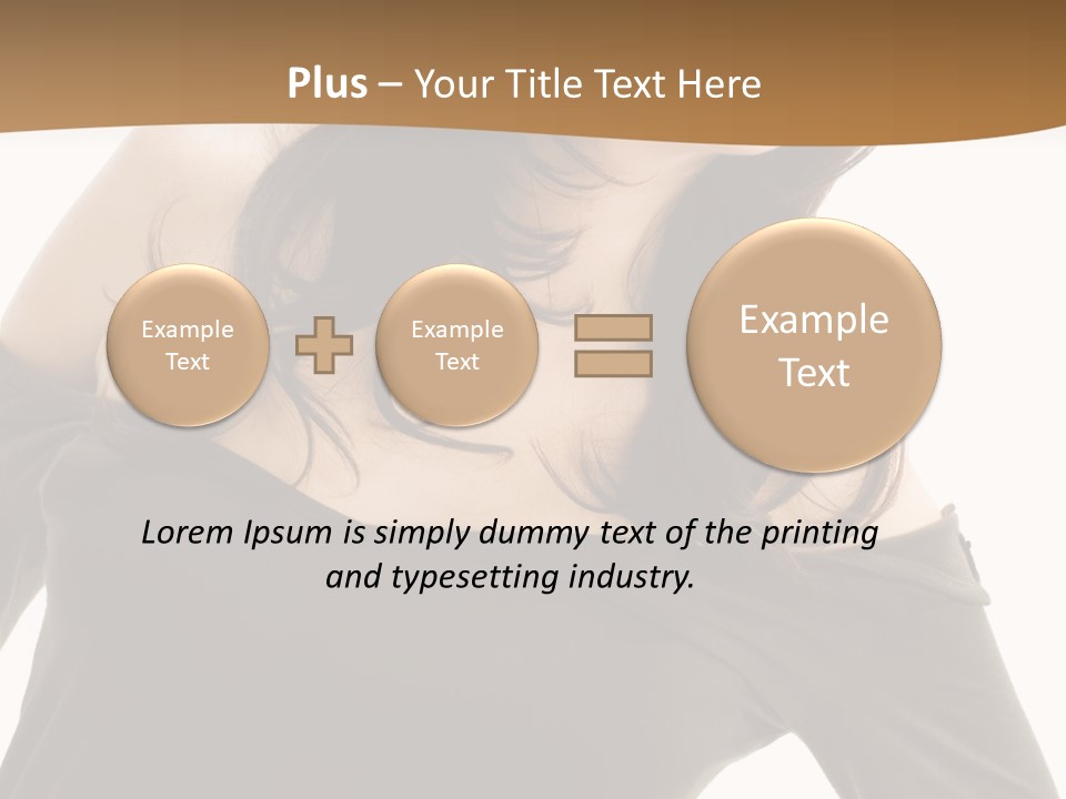 Nice And Attactive Brunette Wearing A Mini And Y Brown Dress PowerPoint Template