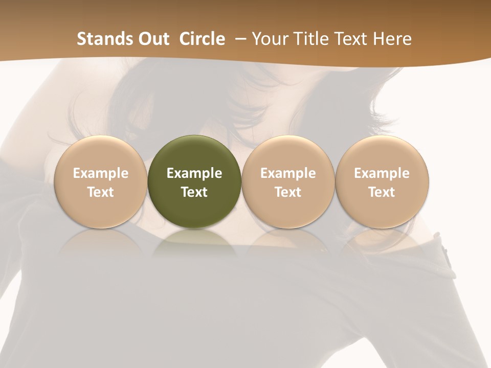 Nice And Attactive Brunette Wearing A Mini And Y Brown Dress PowerPoint Template