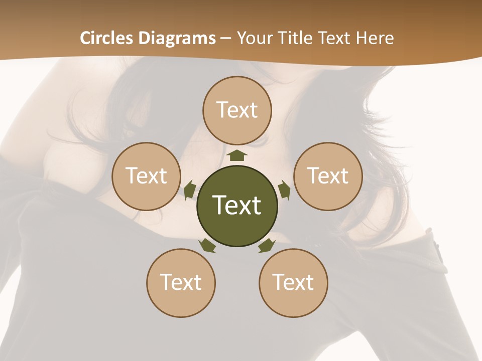 Nice And Attactive Brunette Wearing A Mini And Y Brown Dress PowerPoint Template