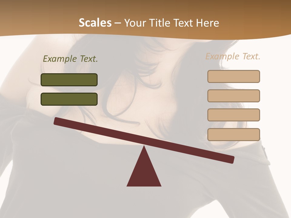 Nice And Attactive Brunette Wearing A Mini And Y Brown Dress PowerPoint Template